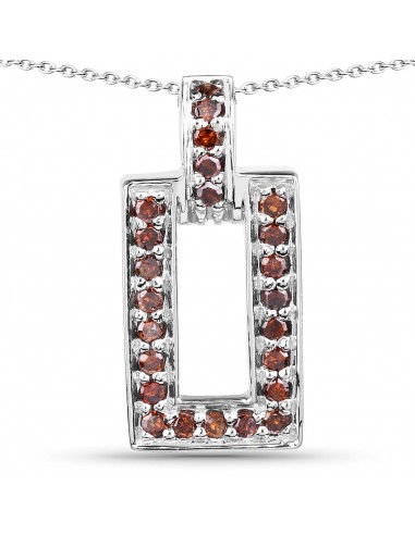 0.36 Carat Genuine Red Diamond .925 Sterling Silver Pendant pas cher chine