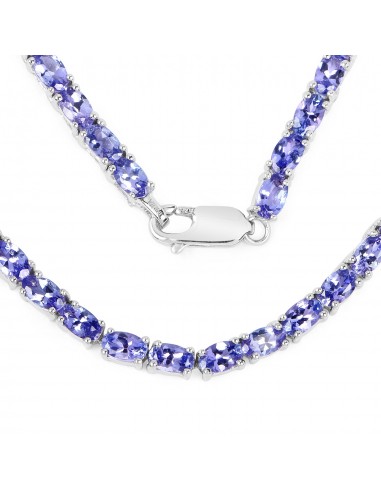 21.50 Carat Genuine Tanzanite .925 Sterling Silver Necklace l'achat 