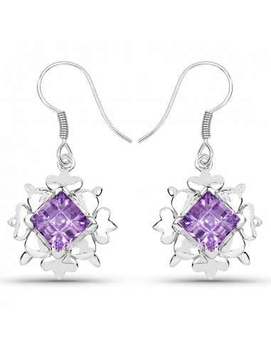 4.97 Carat Genuine Amethyst .925 Sterling Silver Earrings Comment ça marche