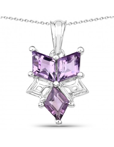 4.95 Carat Genuine Amethyst .925 Sterling Silver Pendant de votre