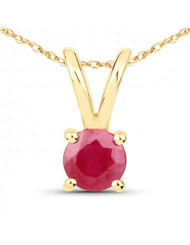 0.55 Carat Genuine Johnson Ruby 14K Yellow Gold Pendant du meilleur 