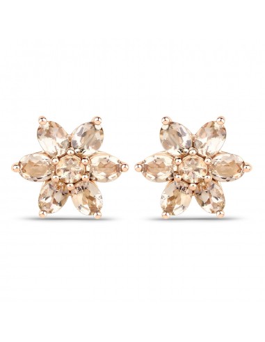 1.98 Carat Genuine Morganite 10K Rose Gold Earrings livraison gratuite