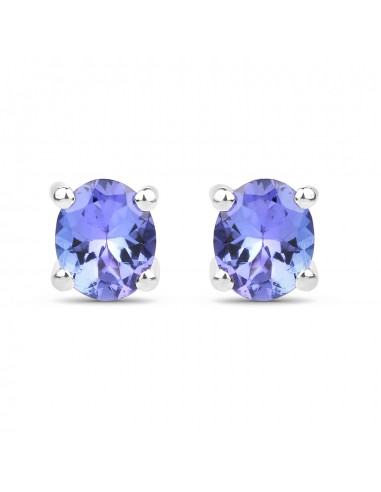 0.66 Carat Genuine Tanzanite .925 Sterling Silver Earrings en ligne des produits 