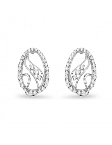 0.43 Carat Genuine White Diamond 14K White Gold Earrings (E-F-G Color, SI Clarity) ouvre sa boutique