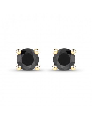 0.66 Carat Genuine Black Diamond .925 Sterling Silver Earrings de technologie