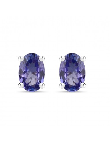 1.20 Carat Genuine Tanzanite .925 Sterling Silver Earrings la livraison gratuite