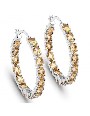 4.80 Carat Genuine Citrine .925 Sterling Silver Earrings de technologie