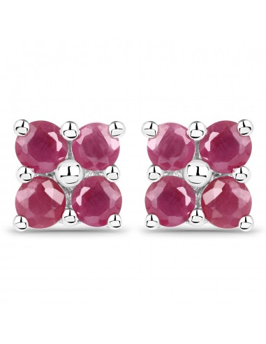 1.04 Carat Genuine Johnson Ruby .925 Sterling Silver Earrings de la marque