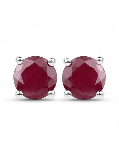 2.00 Carat Genuine Ruby .925 Sterling Silver Earrings pas cher chine