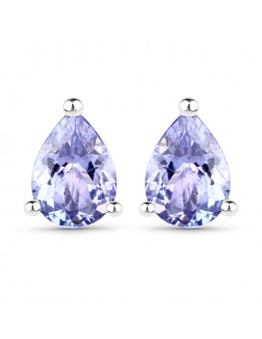 1.30 Carat Genuine Tanzanite .925 Sterling Silver Earrings pas cher chine