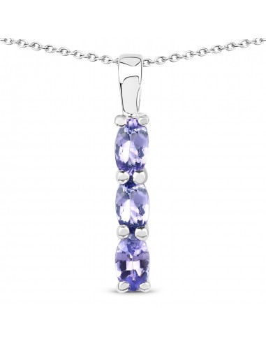 0.75 Carat Genuine Tanzanite .925 Sterling Silver Pendant 2024